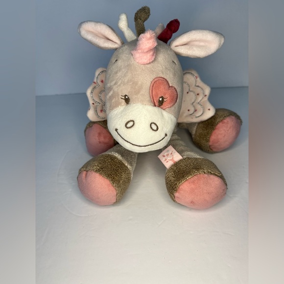 Nattou Musical Pull String Unicorn Jade Baby Plush Stuffed Animal. Plays music - Picture 1 of 12